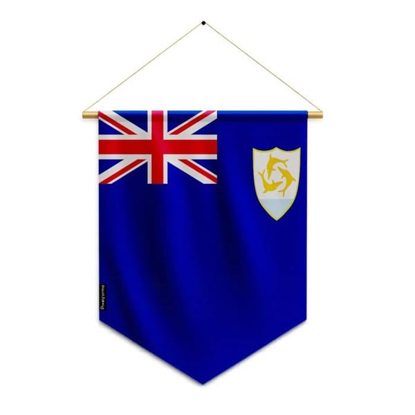 Fanion – Flagga från Anguilla – 30 x 45 cm – Polyester – Att Hänga – Pixelforma