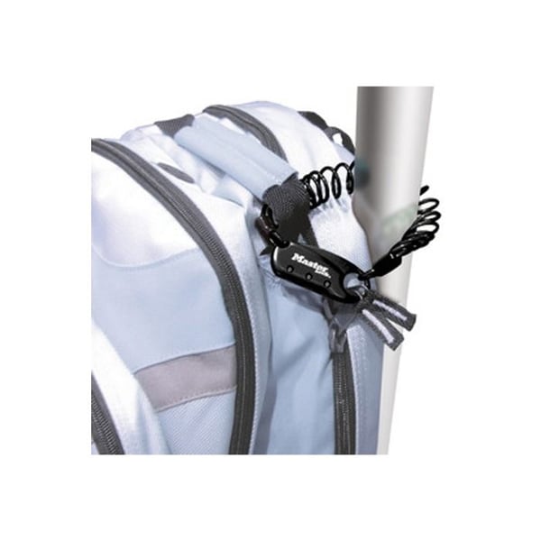 Spiralantivod - Master Lock - 1551 - Karbin - 3-siffrig kombination - Kabel 0,90 m