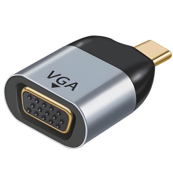 Videoadapter - USB-C - VGA - Upplösning 1080p - Kompakt - Grå