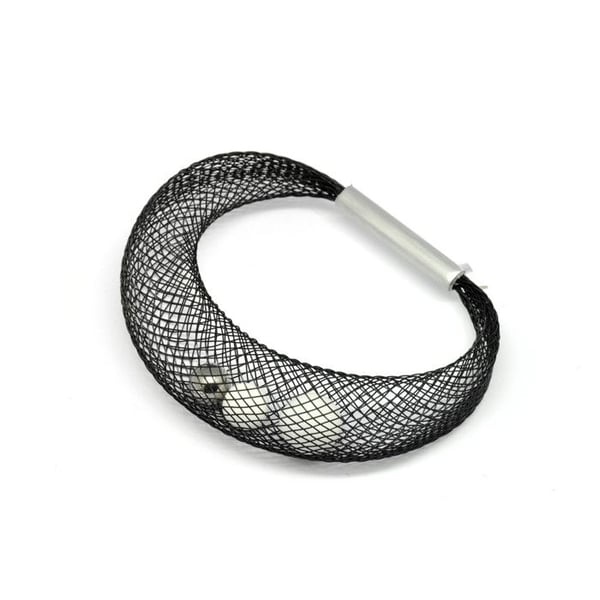 Elena Valenti - Armband Ciambella Grande - Nät och vit polymer