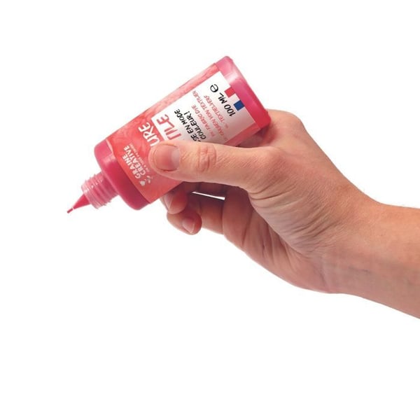 Textilfärg 100 ml slips och stanseffekt - korall