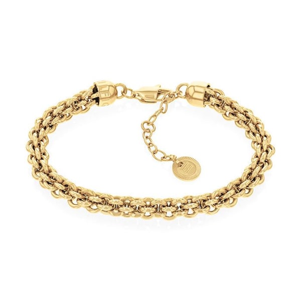 Distinktivt armband i guldplätering med sammanflätade cirklar 2780842