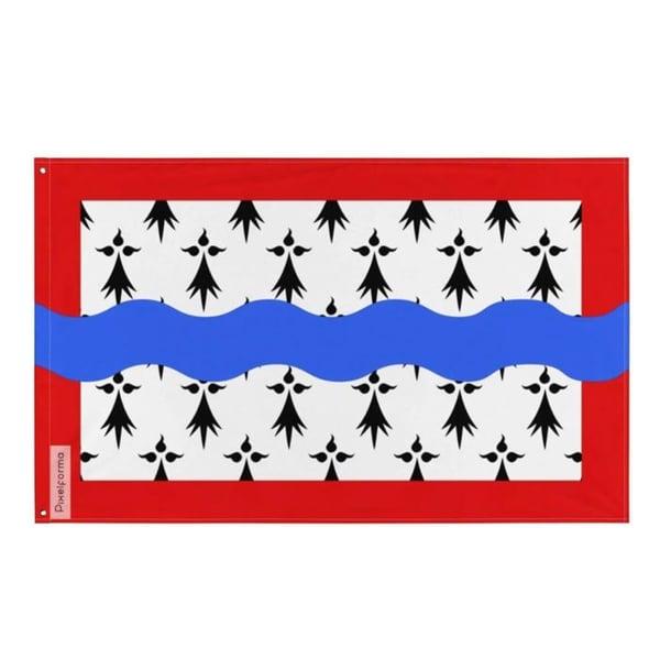 Flagga Haute-Vienne – 192 x 288 cm – Resistent polyester – 2 metalöglor – Inomhus / Utomhus – Pixelforma