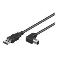 USB-kabel - MICRO CONNECT - USBAB3ANGLED SVART - 3m - 90-graders kontakt - 25 års garanti
