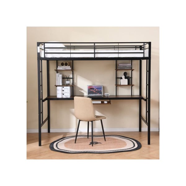 Metal seng 190 x 90 cm Multifunktionel flad Pladsbesparende Designet til moderne boligrum