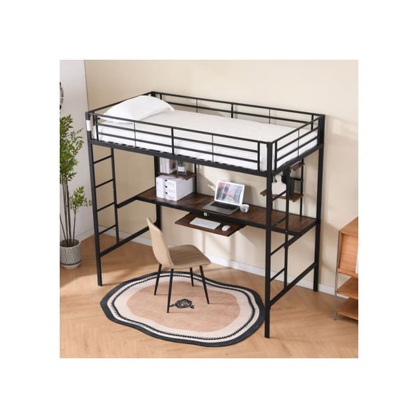 Metal seng 190 x 90 cm Multifunktionel flad Pladsbesparende Designet til moderne boligrum