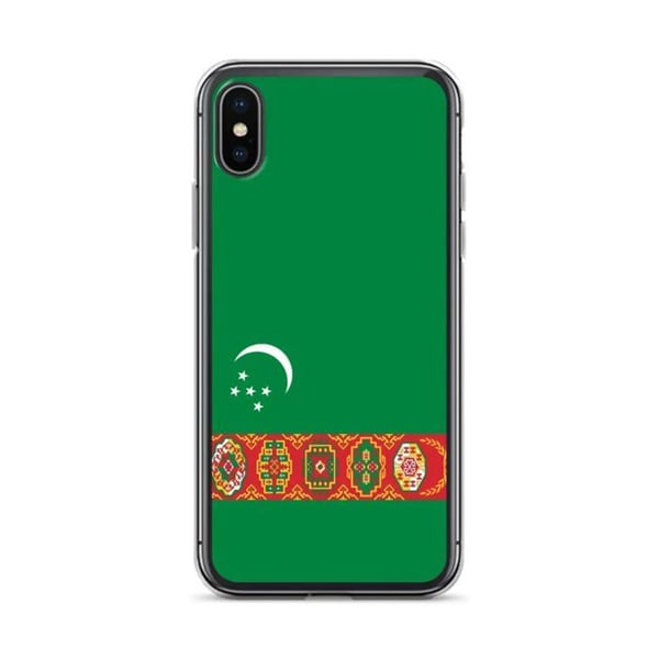 Telefonskal - PIXELFORMA - Turkmenska flaggan - Kompatibel med iPhone X - Flexibel - Stötsäker - Silikon