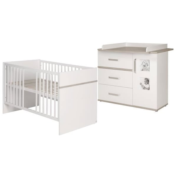 Ensemble Chambre Bébé ROBA Moritz - Säng 70x140 cm + Skötbord