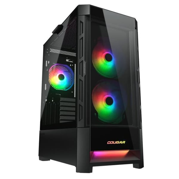 Gaming PC-kabinet - Cougar Gaming - DUOFACE RGB SORT - Værktøjsfri montering - Støvfilter