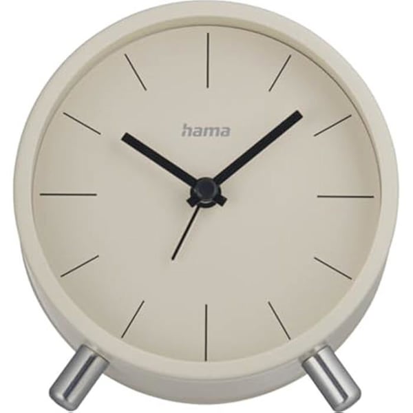Väckerklocka - HAMA - Flores - Analogisk - Tyst - Grå/Beige
