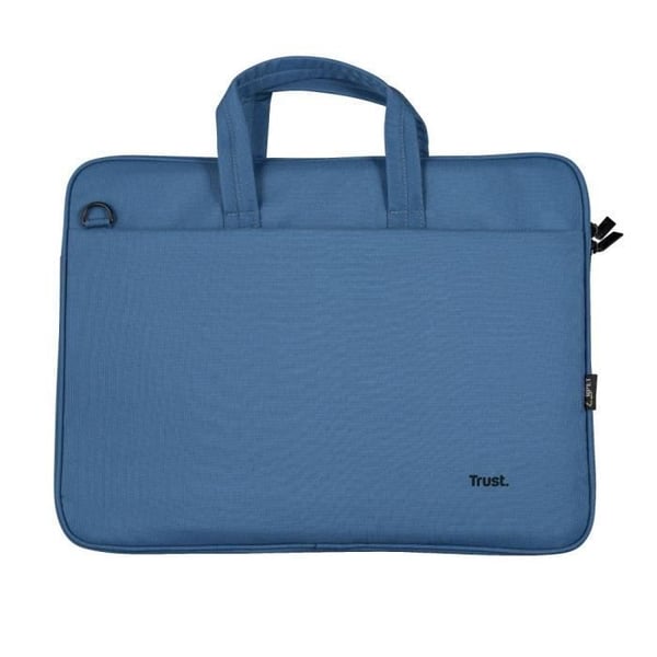 Trust Bologna 16-tums ECO laptopväska, slimmad och miljövänlig, väska tillverkad av återvunnen PET, vadderad - Blå