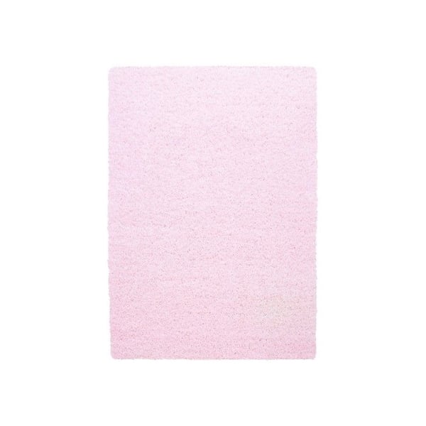 Mjuk och fluffig shaggy matta 30 mm för vardagsrum och sovrum (Dimension: 120 cm rund - Färg: Rosa)