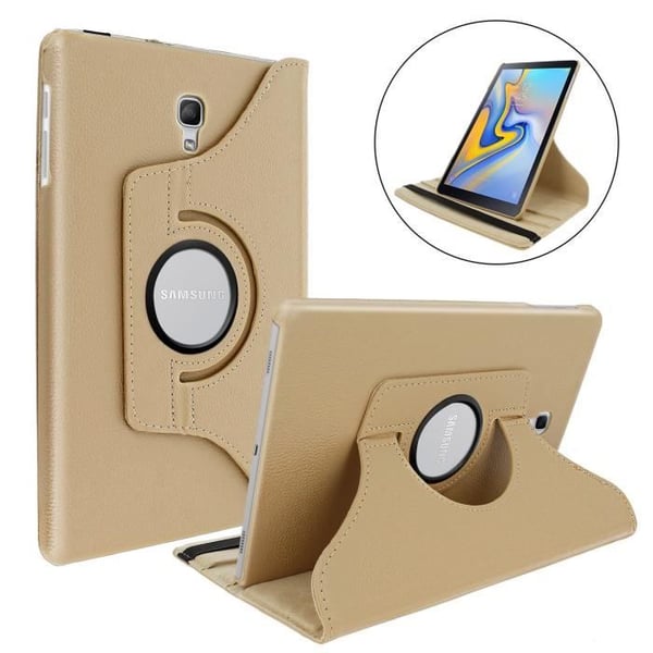 Hus - AVIZAR - Samsung Galaxy Tab A 10.5 - Ekologiskt läder - 360° Stöd - Gul