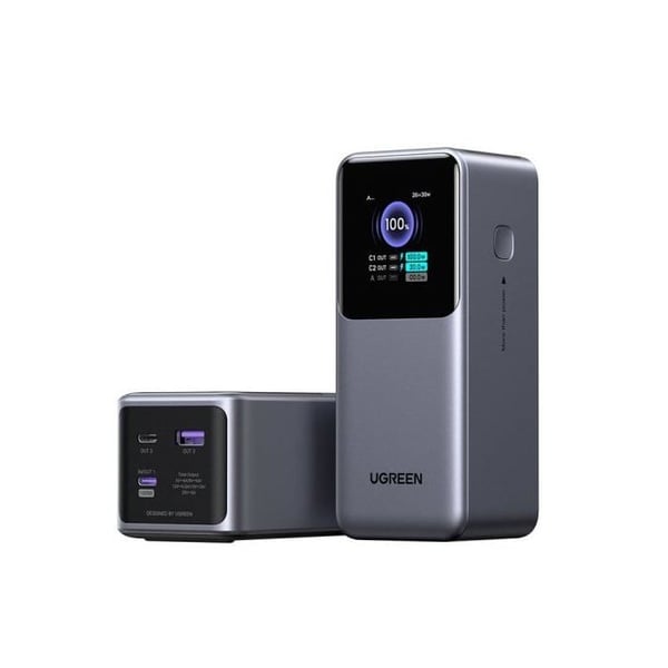 Extern batteri - Ugreen - 20000mAh - 130W - USB-C - Anodiserad grå
