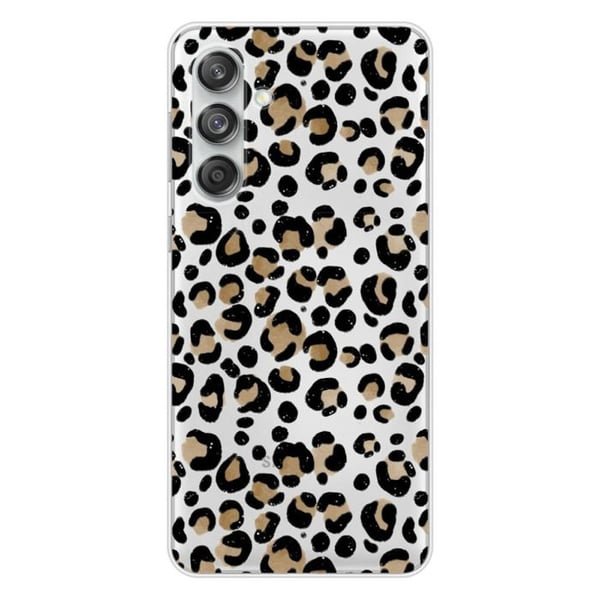 Tryckt silikonfodral som är kompatibelt med Samsung Galaxy M55 5G Leopard