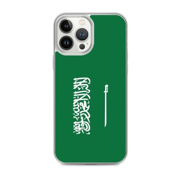Mobilskal – Saudiarabiens flagga – Kompatibel med iPhone 13 Pro Max – Mjuk etui – Slitstark och stötsäker – Pixelforma