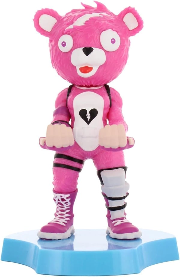 Figur Fortnite Cuddle Team Leader - EXQUISITE GAMING - Cable Guys - Stöd för hörlurar, smartphone eller liten accesSoar - 11 cm
