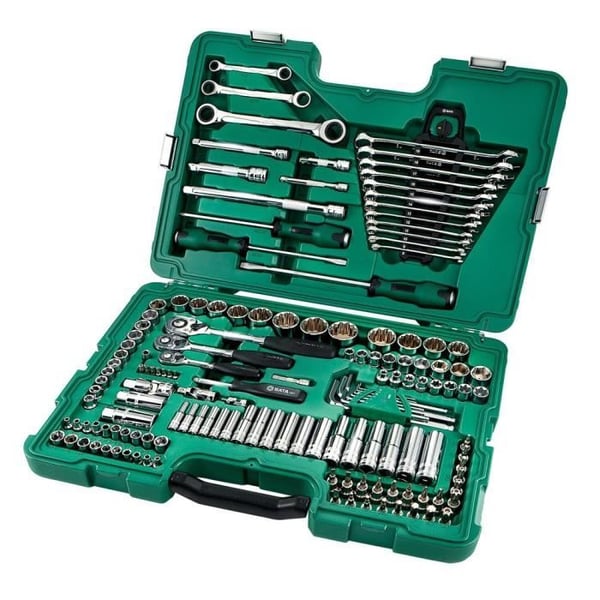 Nøgle med klik - SATA - ST09510SJ - Sæt af 150 - Vendbare klik - Termoplastisk etui