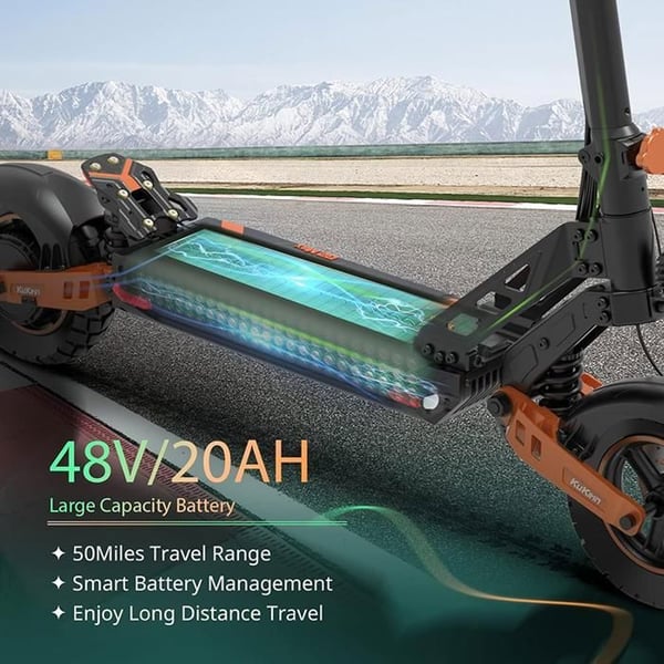 KUKIRIN G2 MAX Sammenklappelig Elektrisk Scooter - Motor 1000W - Batteri 48V 20Ah - Rækkevidde 80km - Dæk 10 Tommer - Støddæmpere