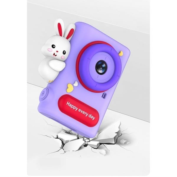 Xrec Digitalkamera 40 MP, HD-objektiv, selfie til børn, MP3-spil / H05 / Lilla Kanin