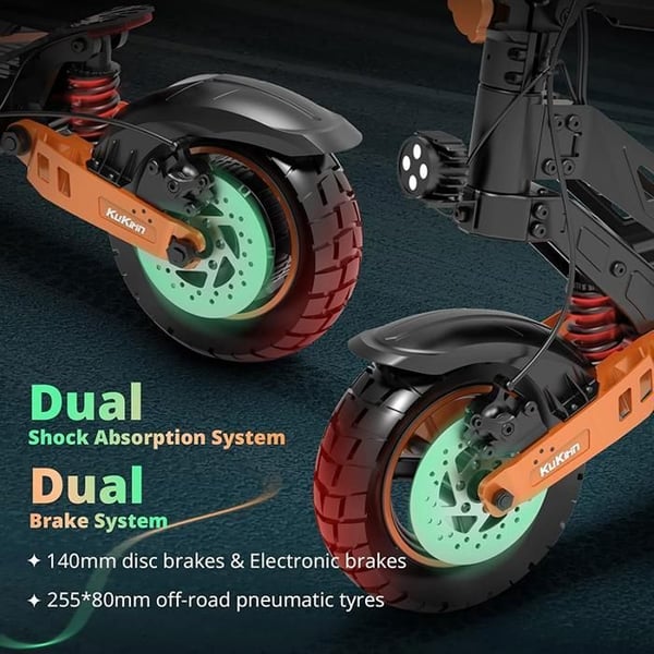 KUKIRIN G2 MAX Sammenklappelig Elektrisk Scooter - Motor 1000W - Batteri 48V 20Ah - Rækkevidde 80km - Dæk 10 Tommer - Støddæmpere
