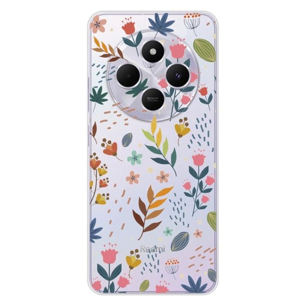 Silicone-skal med tryck kompatibel med Xiaomi Redmi 14C 4G Färgglada blommor