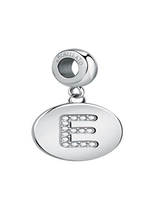 "Pendentiv i stål bokstav E Droppar SCZ1158"