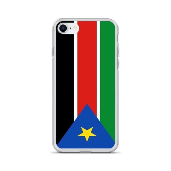 iPhone-fodral - iPhone 7 - Sydsudans flagga - Mjuk - Tunn och lätt design - Flerfärgad