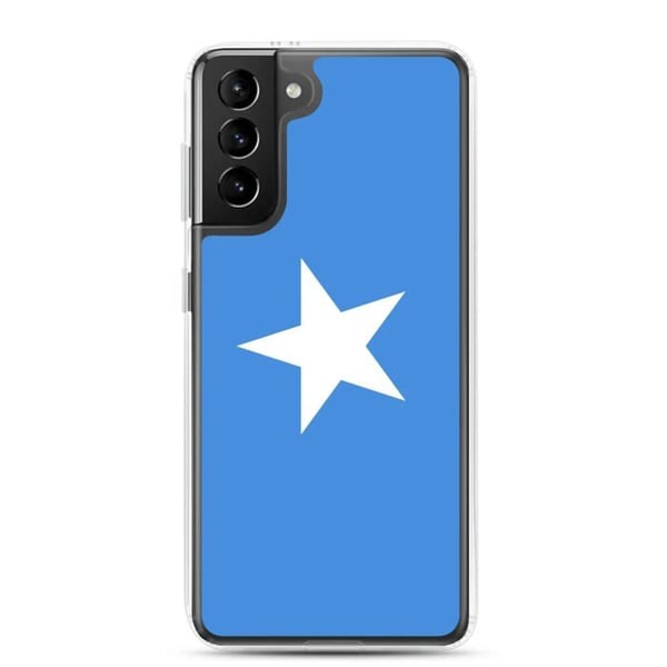 Mobilskal – Somaliaflagga – Kompatibel med Samsung Galaxy S21 Ultra – Mjukt fodral – Stöttålig och slagfast – Pixelforma