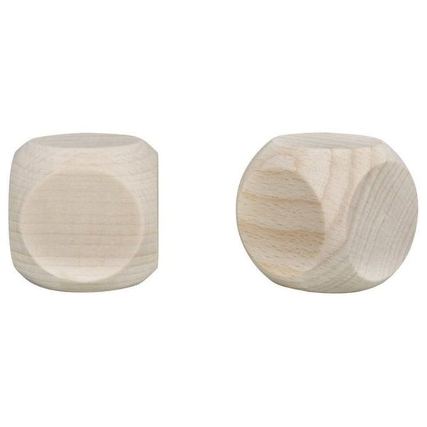 FSC 100% träblock, 40x40mm, 2 stycken, natur