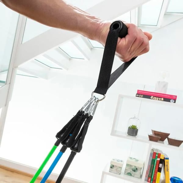 Set med motståndsband - INNOVAGOODS - Tribainer - Pack om 3 - Tillbehör & guide - Blå/Grön/Svart