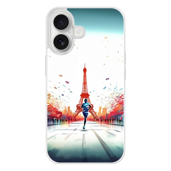 Siliconförstärkt tryckt fodral kompatibelt med Apple iPhone 16 Olympiska Spelen