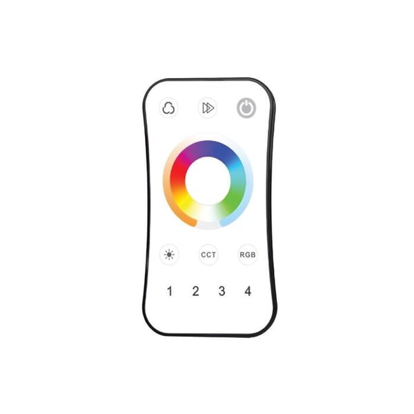 HeySmart RGB CCT LED-kontroller, trådlös RF-fjärrkontroll, 4 zoner, 2.4 GHz, LED-band dimmer 12V 24V