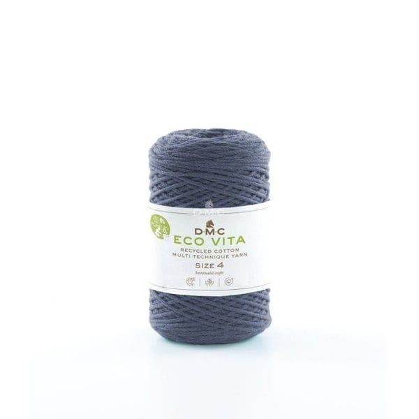 DMC - Återvunnen bomullstråd Eco Vita 4mm 250g Col. 077 blå