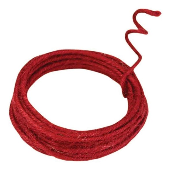 MégaCréa DIY - Jute snöre armé bordeaux 0,2 cm x 3 m
