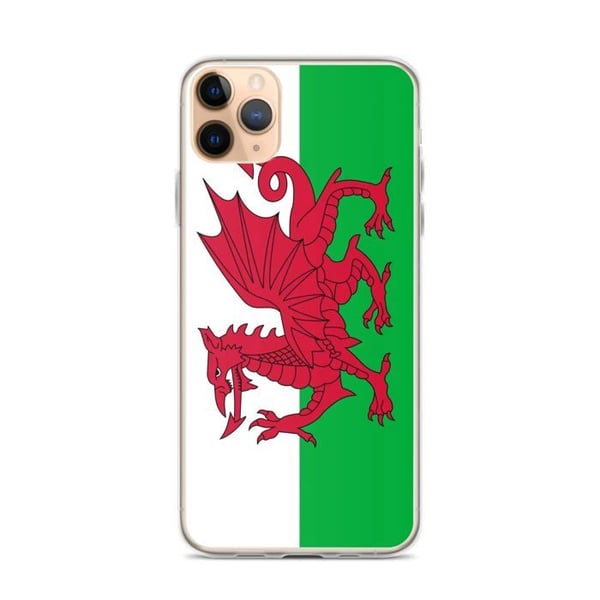 Mobilskal – Wales flagga – Kompatibel med iPhone 11 Pro Max – Flexibelt fodral – Stöttålig och slagbeständig – Pixelforma
