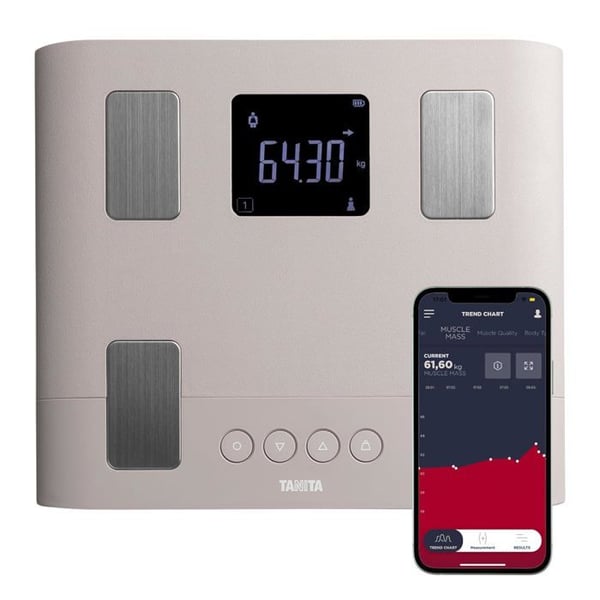 Familjeansluten våg - TANITA - BC-333LE - 150 kg - Impedansvåg - Taupe