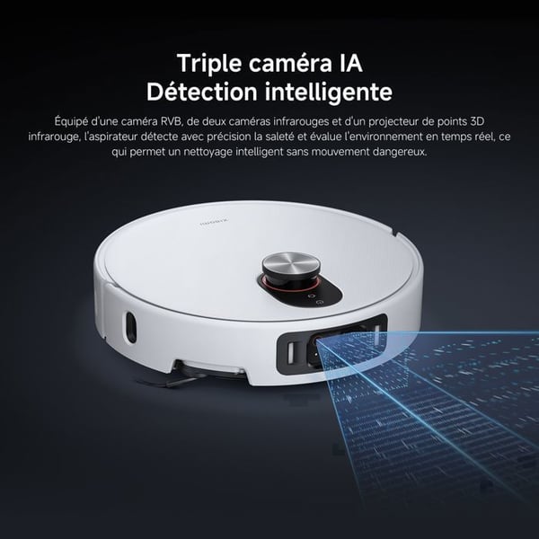 XIAOMI 5 Pro - Robotstøvsuger - 20 000 Pa - AI Forhindringsundgåelse - Udvidelige børster og moppe - Varmtvandsrensning