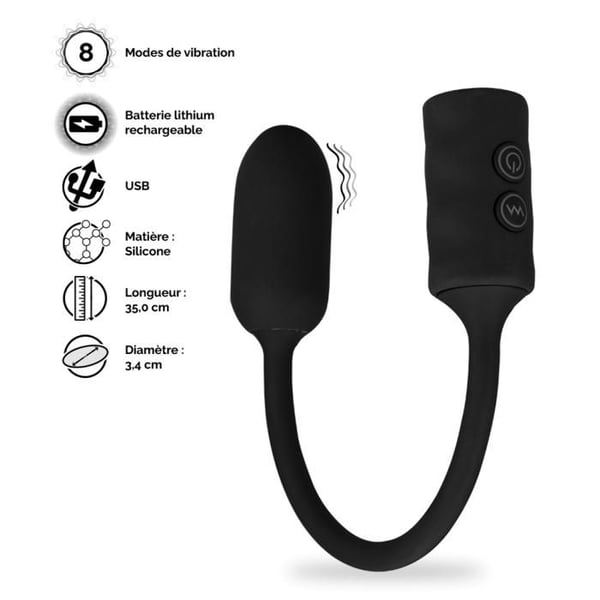 Fjärrstyrd vibrator Looping - Svart