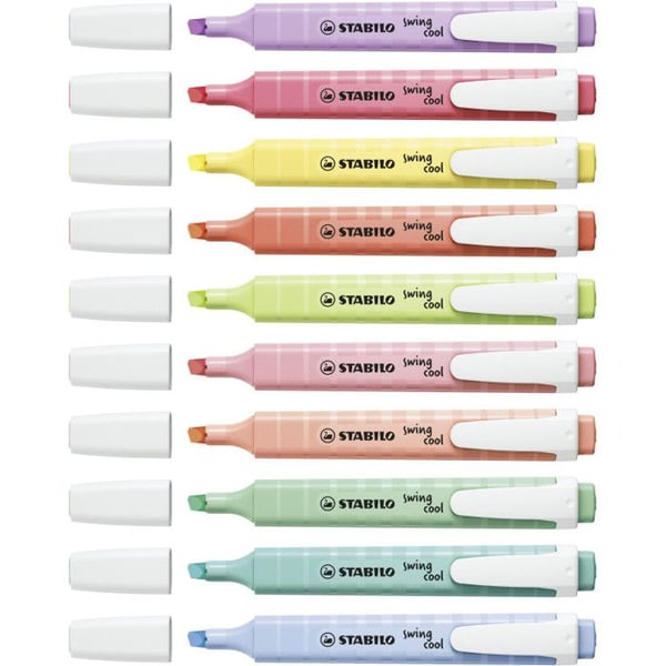 Paket med 8 STABILO swing cool Pastell-markörer - pastellsortiment