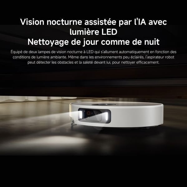 XIAOMI 5 Pro - Robotstøvsuger - 20 000 Pa - AI Forhindringsundgåelse - Udvidelige børster og moppe - Varmtvandsrensning