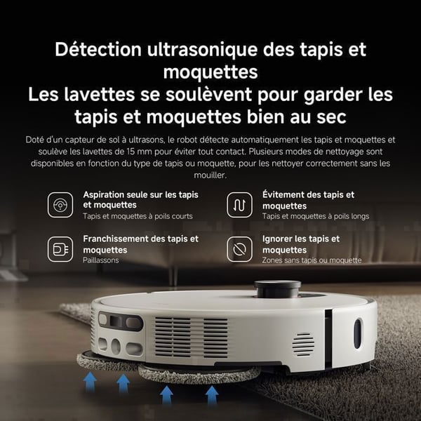 XIAOMI 5 Pro - Robotstøvsuger - 20 000 Pa - AI Forhindringsundgåelse - Udvidelige børster og moppe - Varmtvandsrensning