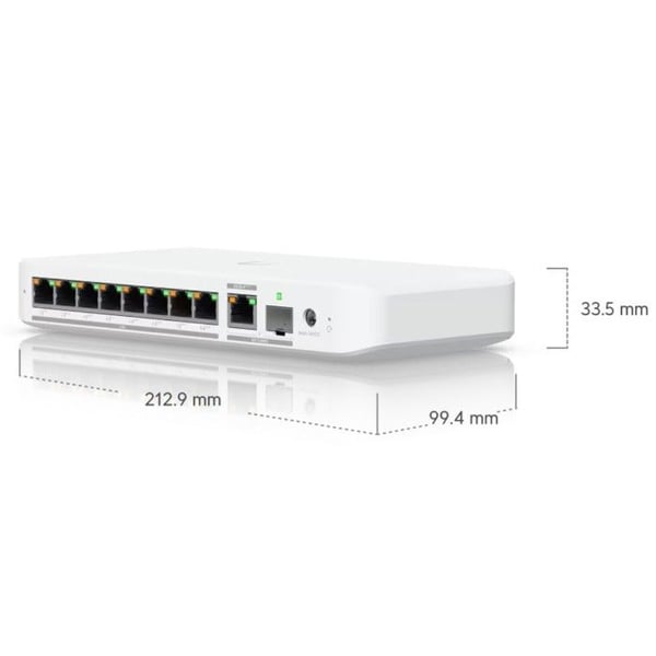 Switch Ubiquiti Flex USW-FLEX-2.5G-8-POE 8 portar 2.5 GbE PoE++ RJ45/SFP+