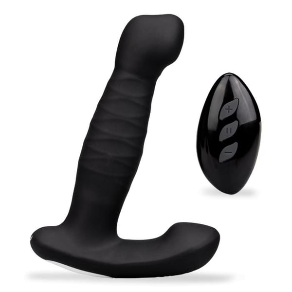Bellows Vibrerande Analvibrator Prostata- och Perineumstimulator - Svart