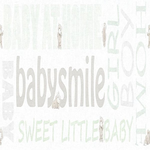 A.S.Création Border Little Stars Border 5,00 M X 0,17 M Metallic Grön Vit Made IN Germany 358481 35848-1