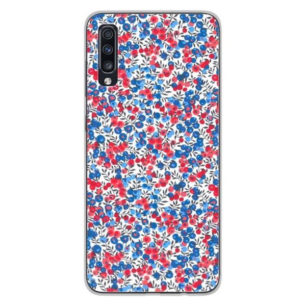 1001Coques - Silikonfodral kompatibelt med Samsung Galaxy A50 Galaxy A50s - Liberty Wiltshire blå mönster - Originaltryckt design