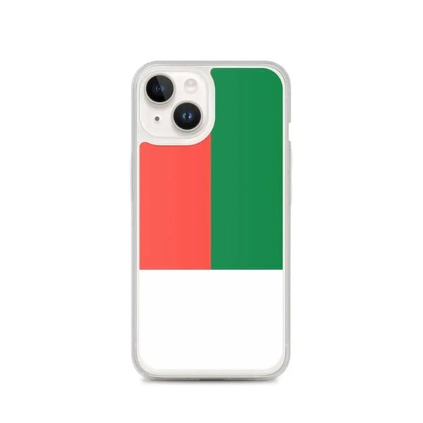 Mobilskal - PIXELFORMA - Flagga av Madagaskar - Kompatibel med iPhone 14 - Mjuk - Stötsäker