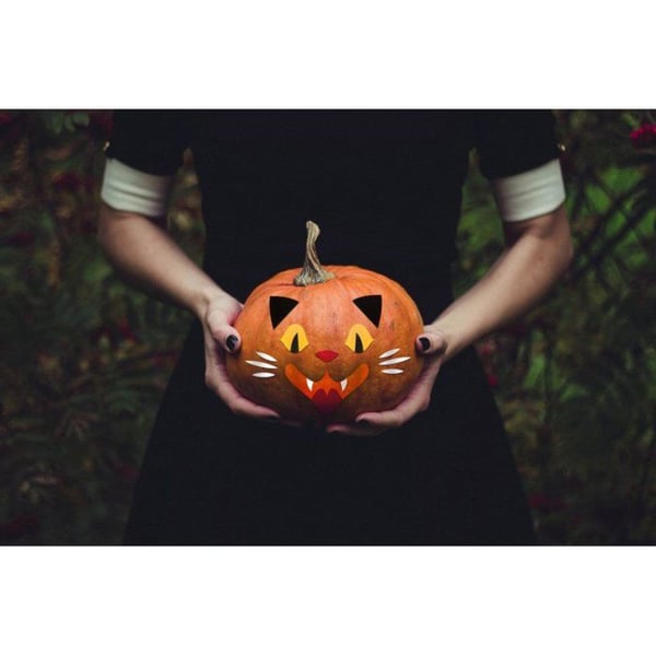 MégaCréa DIY - Dekorera en Halloween-formad pumpa i skum, 39 delar