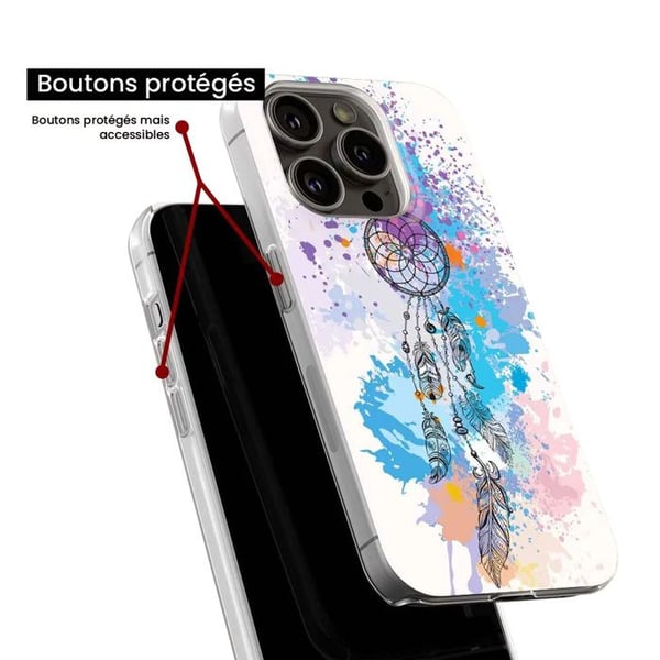 1001Coques - Silikonfodral kompatibelt med Samsung Galaxy A42 5G - Drömfångarmotiv i färg - Originaldesign tryckt i Frankrike