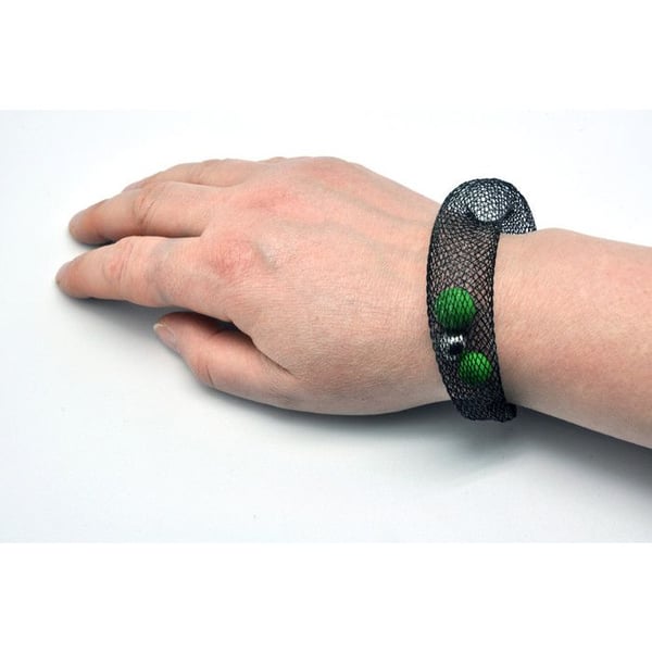 Elena Valenti - Armband Ciambella Grande - Nät och polymer grön äpple
